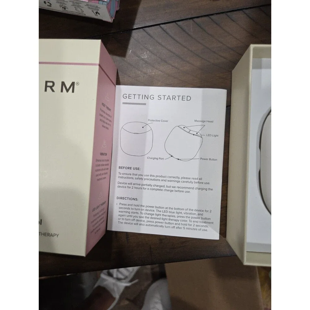 Body Firm Skin Revitalizing Tool Heat, Vibration, and LED Light Therapy New